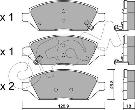 Cifam 822-1113-0 - Тормозные колодки, дисковые, комплект www.parts5.com