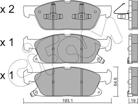 Cifam 822-1117-0 - Тормозные колодки, дисковые, комплект www.parts5.com