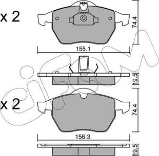 Cifam 822-118-0 - Тормозные колодки, дисковые, комплект www.parts5.com