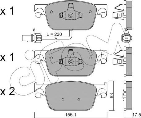 Cifam 822-1125-0 - Brake Pad Set, disc brake parts5.com