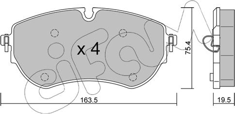 Cifam 822-1172-0 - Σετ τακάκια, δισκόφρενα www.parts5.com