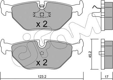 Cifam 822-180-0 - Brake Pad Set, disc brake www.parts5.com