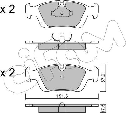 Cifam 822-124-0 - Fékbetétkészlet, tárcsafék www.parts5.com