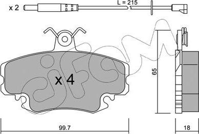 Cifam 822-120-0K - Σετ τακάκια, δισκόφρενα www.parts5.com