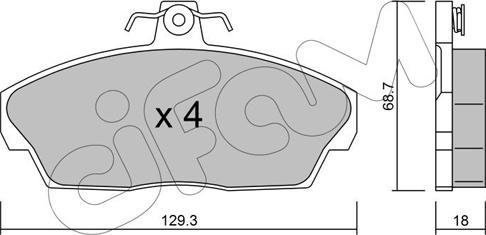 Cifam 822-174-1 - Kit de plaquettes de frein, frein à disque www.parts5.com