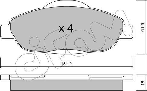 Cifam 822-804-0 - Piduriklotsi komplekt,ketaspidur www.parts5.com