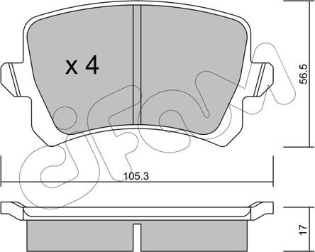 Cifam 822-806-0 - Set placute frana,frana disc www.parts5.com