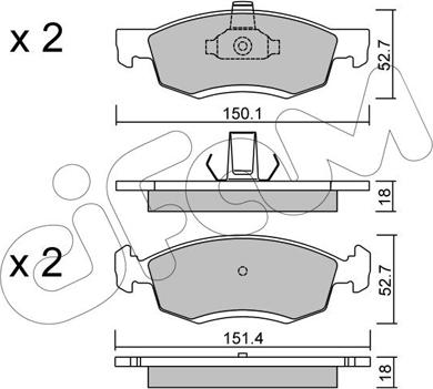 Cifam 822-802-0 - Komplet zavornih oblog, ploscne (kolutne) zavore www.parts5.com