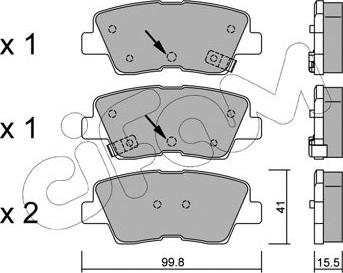 Cifam 822-886-1 - Kit de plaquettes de frein, frein à disque www.parts5.com