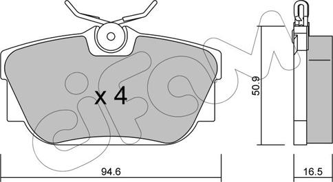 Cifam 822-346-0 - Bremsbelagsatz, Scheibenbremse www.parts5.com