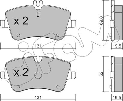 Cifam 822-342-0 - Тормозные колодки, дисковые, комплект www.parts5.com