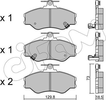 Cifam 822-366-0 - Brake Pad Set, disc brake www.parts5.com