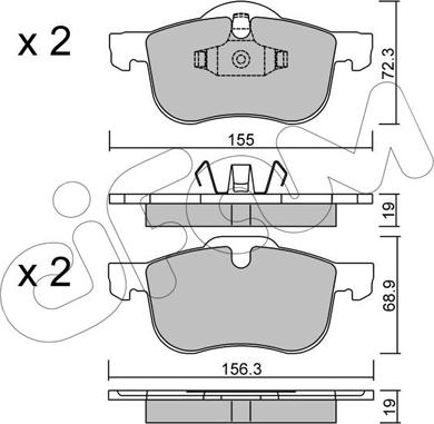 Cifam 822-309-0 - Set placute frana,frana disc www.parts5.com