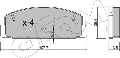 Cifam 822-302-1 - Set placute frana,frana disc www.parts5.com