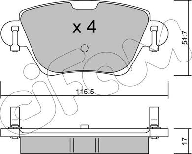 Cifam 822-319-0 - Komplet zavornih oblog, ploscne (kolutne) zavore www.parts5.com