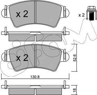 Cifam 822-313-0 - Bremsbelagsatz, Scheibenbremse www.parts5.com