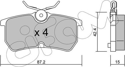 Cifam 822-317-0 - Fékbetétkészlet, tárcsafék www.parts5.com