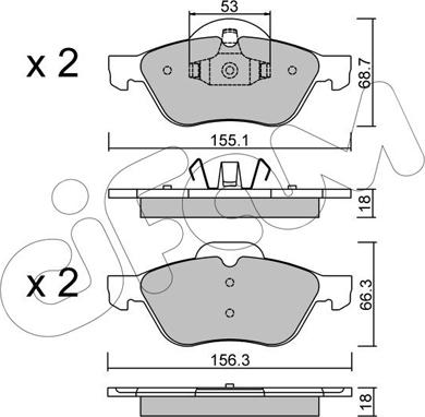 Cifam 822-335-0 - Sada brzdových destiček, kotoučová brzda www.parts5.com