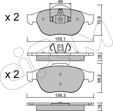 Cifam 822-336-2 - Set placute frana,frana disc www.parts5.com