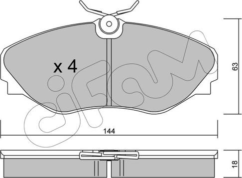 Cifam 822-338-0 - Zestaw klocków hamulcowych, hamulce tarczowe www.parts5.com