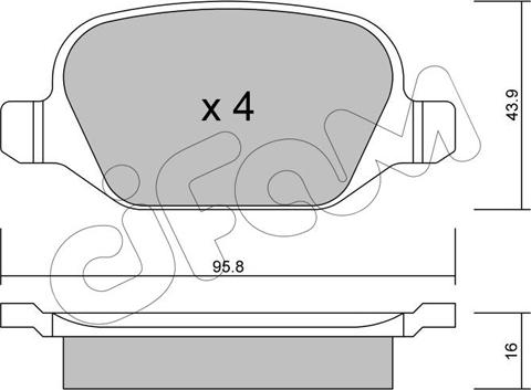 Cifam 822-324-1 - Set placute frana,frana disc www.parts5.com