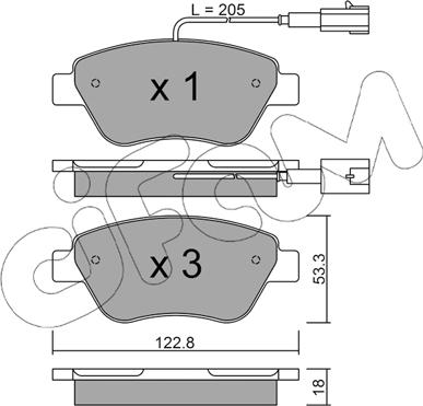 Cifam 822-321-0 - Тормозные колодки, дисковые, комплект www.parts5.com