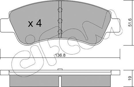 Cifam 822-327-0 - Σετ τακάκια, δισκόφρενα www.parts5.com