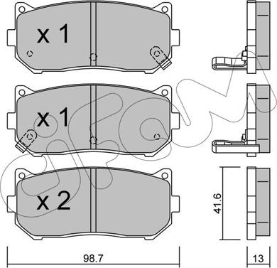 Cifam 822-372-0 - Set placute frana,frana disc www.parts5.com