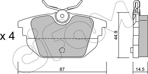 Cifam 822-299-0 - Sada brzdových destiček, kotoučová brzda www.parts5.com