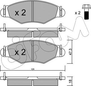 Cifam 822-254-1 - Σετ τακάκια, δισκόφρενα www.parts5.com