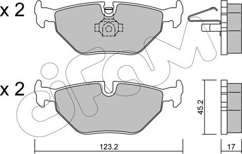 Cifam 822-261-0 - Тормозные колодки, дисковые, комплект www.parts5.com