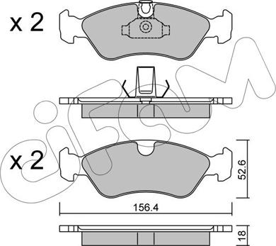 Cifam 822-208-0 - Komplet zavornih oblog, ploscne (kolutne) zavore www.parts5.com