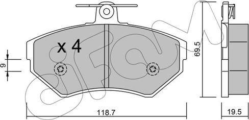 Cifam 822-215-0 - Тормозные колодки, дисковые, комплект www.parts5.com