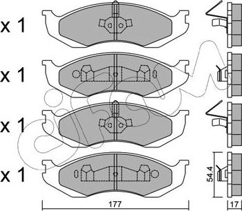 Cifam 822-218-0 - Комплект спирачно феродо, дискови спирачки parts5.com