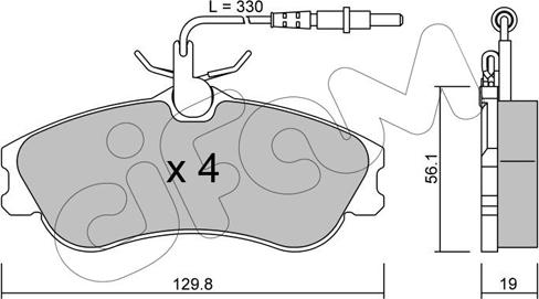 Cifam 822-217-0 - Σετ τακάκια, δισκόφρενα www.parts5.com