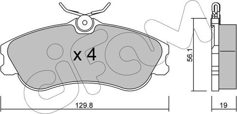 Cifam 822-217-1 - Bremsbelagsatz, Scheibenbremse www.parts5.com