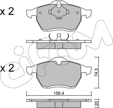 Cifam 822-279-0 - Sada brzdových platničiek kotúčovej brzdy www.parts5.com