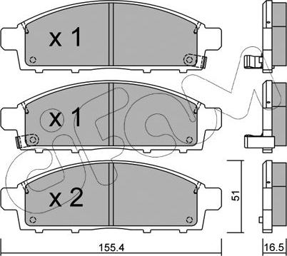 Cifam 822-791-0 - Тормозные колодки, дисковые, комплект www.parts5.com