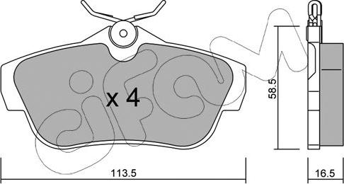 Cifam 822-712-0 - Тормозные колодки, дисковые, комплект www.parts5.com