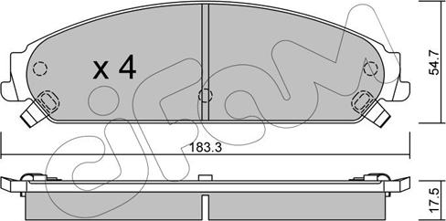 Cifam 822-717-0 - Brake Pad Set, disc brake www.parts5.com