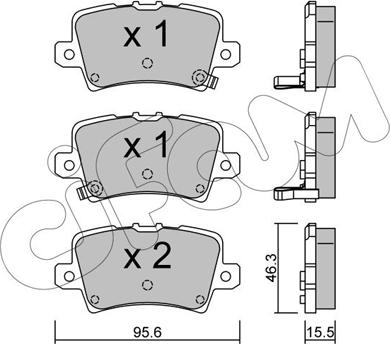 Cifam 822-729-0 - Σετ τακάκια, δισκόφρενα www.parts5.com