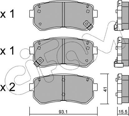 Cifam 822-725-0 - Brake Pad Set, disc brake www.parts5.com