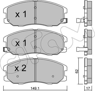 Cifam 822-778-0 - Juego de pastillas de freno www.parts5.com