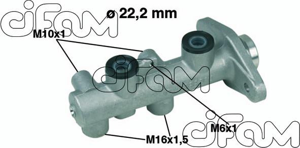 Cifam 202-345 - Brake Master Cylinder www.parts5.com