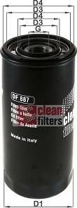 Clean Filters DF 887 - Filtro de aceite www.parts5.com