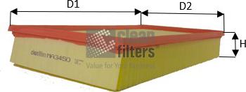 Clean Filters MA3450 - Air Filter www.parts5.com