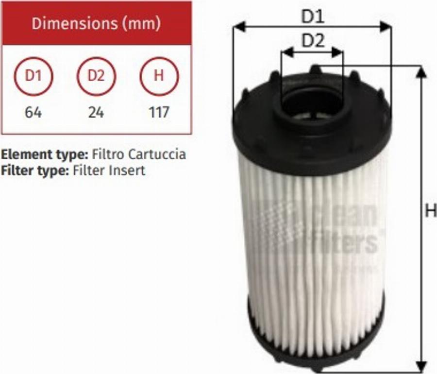 Clean Filters ML4594 - Oil Filter www.parts5.com