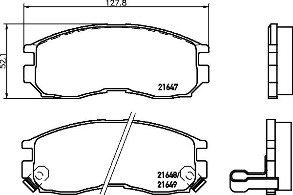 DJ Parts BP1020 - Brake Pad Set, disc brake parts5.com