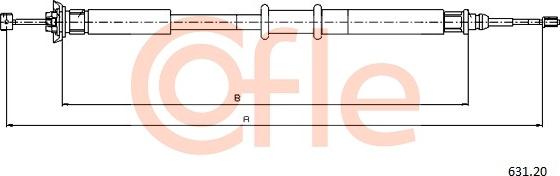 Cofle 92.631.20 - Cablu, frana de parcare www.parts5.com