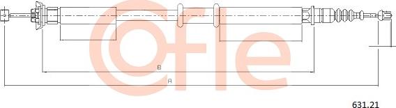 Cofle 92.631.21 - Cablu, frana de parcare www.parts5.com